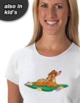 Bambi tee, - t-shirt, Thumper Bambi Flower plush Toys Disney t-shirts